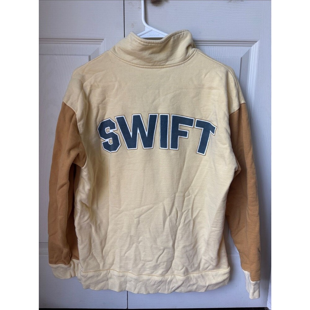 Taylor Swift folklore yellow Half-Zip Pullover Sweatshirt 1989 small  RARE HTF - Picture 4 of 5